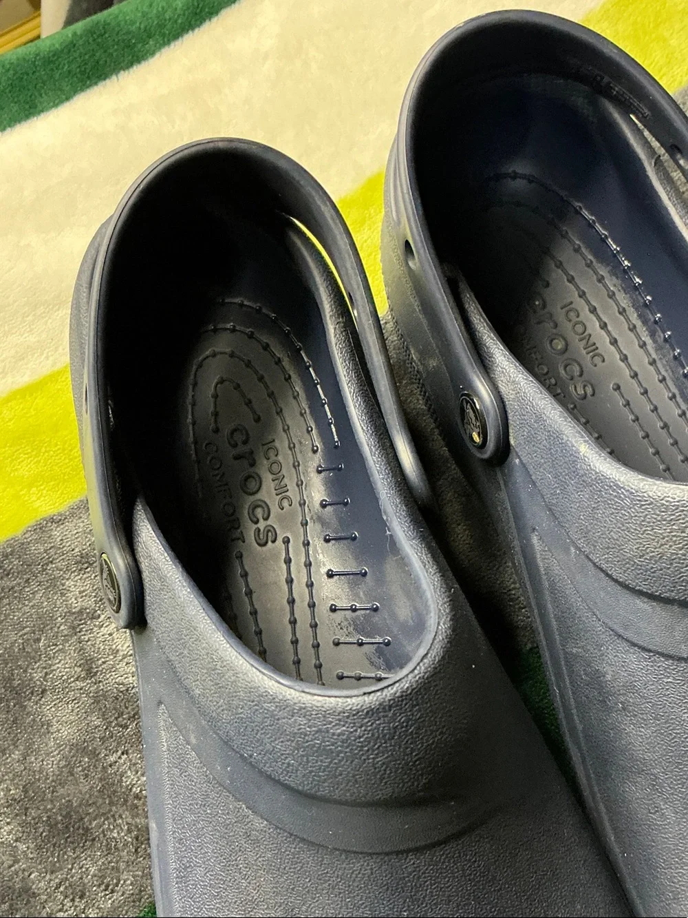 Men’s CROCS Bistro WORK Clogs-Navy Blue Size 11